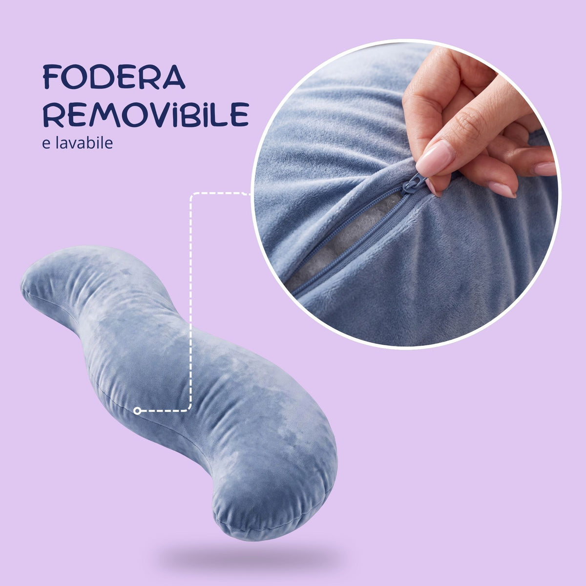 Cuscino per dormire su un fianco
